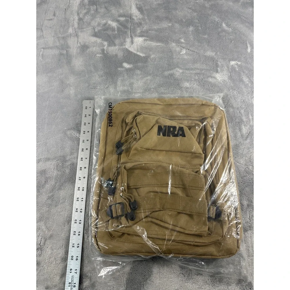 NRA Tactical Backpack Coyote Tan Multi-Pocket MOLLE Rucksack CM1300862